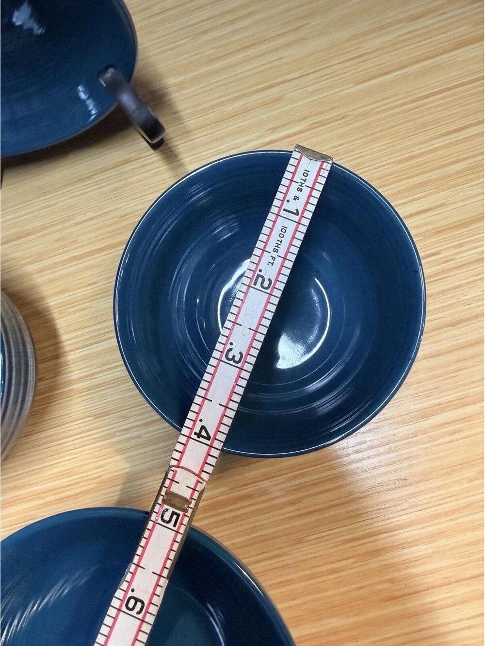 Set of 4 Sango Siterra Artist's Blend Blue 2 Fruit & 2 Cereal Bowls Speckled *